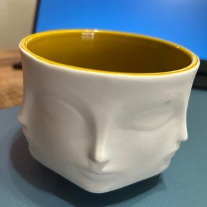 Jonathan Adler Muse pot with glossy yellow interior